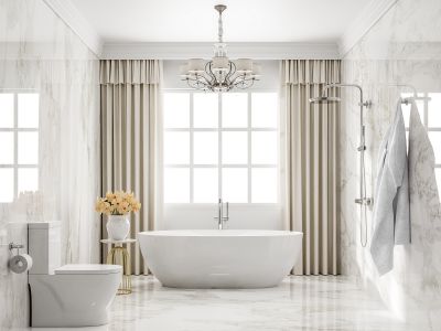 Luxury Bathtub with Fixtures